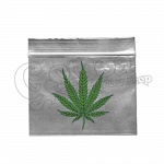 Ziplock bag with hemp leaf pattern (40x60 mm) 2
